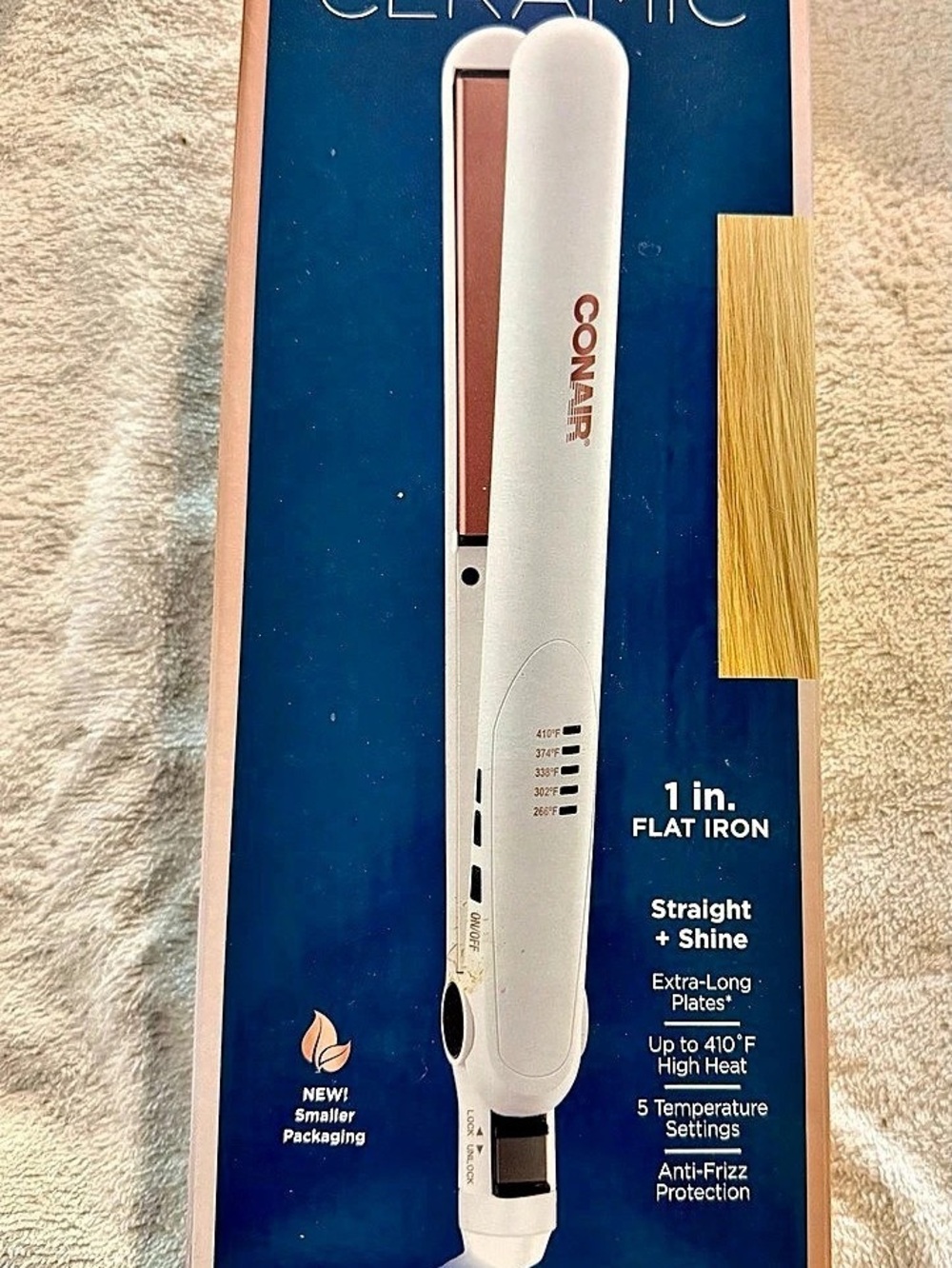 NEW Conair Double Ceramic CS221N Ceramic Flat Iron
